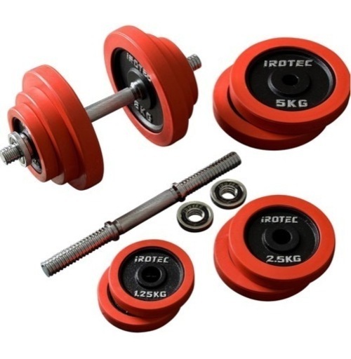 IROTEC（アイロテック） ラバー ダンベル 40KGセット（片手20kg×2個）