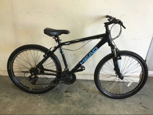 139★岐阜発　②△HEAD ACID/マウンテンバイク△26インチ/走行確認/10段変速/サドル破れ有り/防犯有り/グリップ劣化/現状品　R4.9/4★