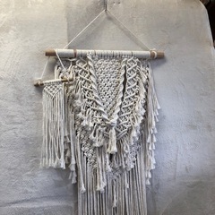マクラメ タペストリー デザイン 壁掛け 手織り FreeSiz...
