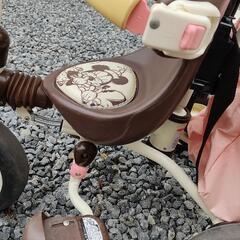 【SALE！3/7〜10まで】折りたたみ三輪車（サンシェード付き）ミニーちゃんの画像