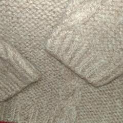 厚手　ショート丈長袖ニット　セーター　レディースＳ　キッズ140～150サイズの画像