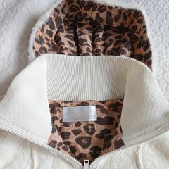 【訳あり】エムズエキサイト　可愛め♡ホワイト ジャケットパーカー♪ヒョウ柄入り　Mの画像