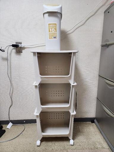 アイリスオーヤマ バスケット 3つ セット + 10L ゴミ箱 収納家具