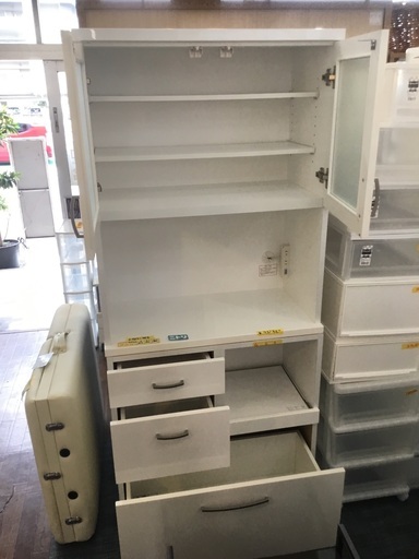 配達可【キッチンボード】【食器棚】【収納 】クリーニング済み【管理番号10503】