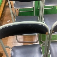 6脚　折りたたみパイプ椅子  会議椅子 ミーティングチェア 学習塾　業務椅子 パイプイス 折りたたみ の画像
