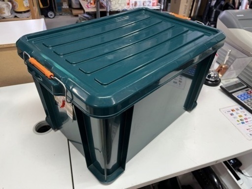 アイリスオーヤマ バックルコンテナ BL-45 ダークグリーン 収納ケース 中古品 ③