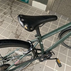 【美品】カゴ付きクロスバイク自転車 27インチ シマノ6段変速 自転車 クロスバイクの画像