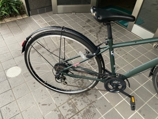 PARTENZA 自転車 27インチ 6段変速 カゴ 鍵 付き 中古 美品】カゴ付きクロスバイク自転車 27インチ シマノ6段変速 自転車
