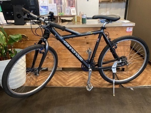 【cannondale DELTA V700チェーン新品！】アルミフレーム　3×7速　26インチMTB ブラックガンメタ