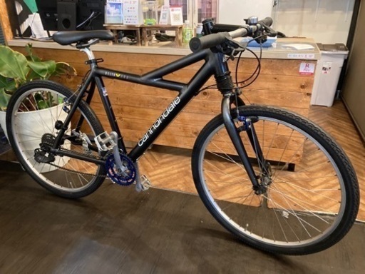 【cannondale DELTA V700チェーン新品！】アルミフレーム　3×7速　26インチMTB ブラックガンメタ