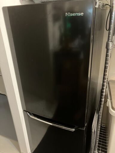 【値下げ3/10まで】ハイセンス 冷蔵庫 幅48cm 150L パールブラック HR-D15CB 2ドア 右開き