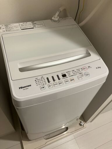 【値下げ3/10まで】ハイセンス 全自動 洗濯機 6kg ホワイト HW-G60A
