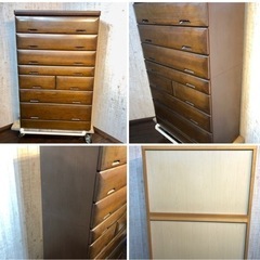 お値下げ🎵※直接お渡し　天然木製　洋服タンス　しっかりした作り◎...