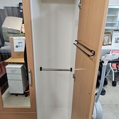 リサイクルショップどりーむ荒田店 No10302　お買い得品‼　収納多数♪　ワードローブ　クローゼット　全身鏡付き♪の画像