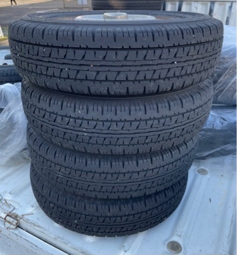 DUNLOP ENASAVE  145R12  8PR  2022年製造 バリ山 4本