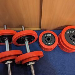 IROTEC（アイロテック） ラバー ダンベル 60KG セット （片手30kg×2個）の画像