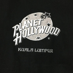 USA製 90s ビンテージ PLANET HOLLYWOOD レザー 切り替え ウール ジャケット ブルゾン スタジャンの画像