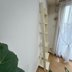 ハシゴ風スリムな収納ラック6段の画像