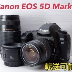 ★Canon EOS 5D MarkⅡ★S約9000●トリプルレンズ●スマホ転送  1ヶ月動作補償あり！ 安心のゆうパック代引き発送！ 送料、代引き手数料無料！