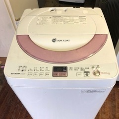 福岡市内配送設置無料　シャープ SHARP ES-GE60N-P [全自動洗濯機(6.0kg) ピンク系]