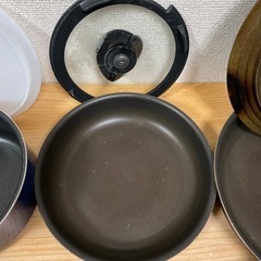 鍋・フライパン6点セット＋蓋の画像