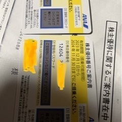 全日空ANA株主優待券２枚