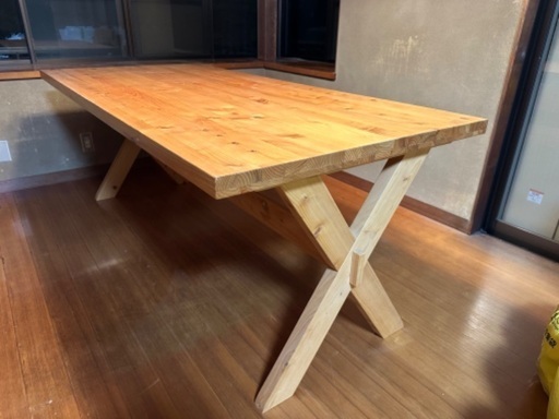 檜の180cmのダイニングテーブル