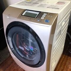 福岡市内配送設置無料　日立 HITACHI BD-S7400L-N [ななめ型ドラム式洗濯乾燥機（9kg） 左開き・シャンパン ヒートリサイクル・風アイロン・ビッグドラムスリム]