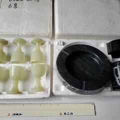 決定：大理石のグラスと喫煙セット