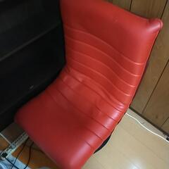 回転式  一人掛けチェア  赤色の画像