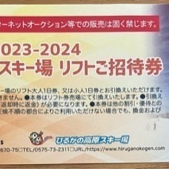 ひるがの高原スキー場　リフト1日券1枚