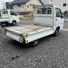 総額15.0万円★車検R7年6月★人気のエアコン付軽トラ★Tベルト済★スバル サンバートラック TB(TT1) 13.8万キロ 平成15年式 ホワイトの画像