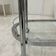 バーカート　キッチンワゴン　シルバー　ビンテージの画像