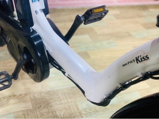 ③6059子供乗せ電動アシスト自転車3人乗りYAMAHA 20インチ良好バッテリー