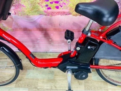 ②6006子供乗せ電動アシストPanasonic自転車22/26インチ良好バッテリー