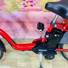 ②6006子供乗せ電動アシストPanasonic自転車22/26インチ良好バッテリーの画像