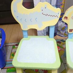 子供用　木のイス　2脚セット