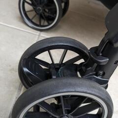 コンビ A 型ベビーカー ホワイトレーベル スゴカル α 4 キャス compact エッグショック HT ストライプベージュの画像