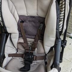 コンビ A 型ベビーカー ホワイトレーベル スゴカル α 4 キャス compact エッグショック HT ストライプベージュの画像