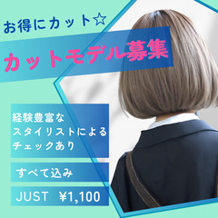 ⭐️古河美容室カットモデル大募集⭐️¥1,100（税込）✨お客様...