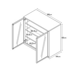 【美品】無印良品MUJI 木製キャビネット ウォルナット 食器棚　家具 収納家具 キャビネット