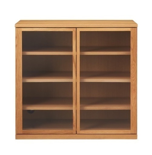 【美品】無印良品MUJI 木製キャビネット ウォルナット 食器棚　家具 収納家具 キャビネット