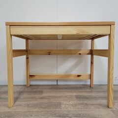 無印良品/MUJI パイン材デスク 引出し付 パーソナルデスク/学習机 W860×D580×H700mm シンプルモダン 24c菊DO