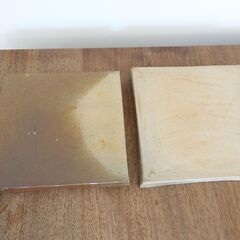 USED 作家物 四角皿（約23.5㎝：２枚set）大皿 スクエアー 和食器 手作り ハンドメイドの画像