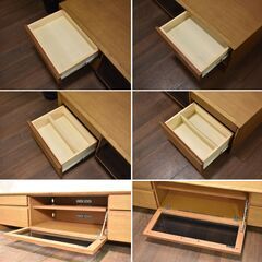 ≪yt1180ジ≫ カリモク家具 ローボード/テレビ台 幅165cm QU5706MH フラップ扉 電源タップ内蔵 TV台/TVボード 60303-04