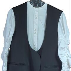 Sサイズ【2回のみ着用】定価27000円以上　アメリヴィンテージCURVE LINE VEST SET SHIRT DRESSの画像