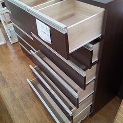 ★ジモティ割あり★ NITORI チェスト ブラウン H123×D42×W80 クリーニング済み MT729の画像