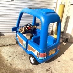 ビンテージ Little Tikes  乗用玩具 リトルタイクス 青 軽トラ トラック 軽バン 仕事車 荷台 電話 ドア付き◆福井県 福井市の画像