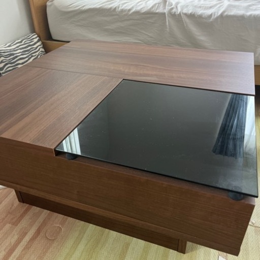 【新品】ローテーブル　ウォールナット ブラウン 北欧風