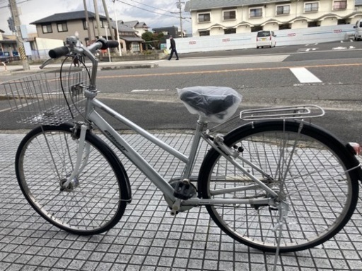 【27インチ自転車】アルベルト　ブリヂストン製　内装3段変速　LEDオートライト付　前後タイヤ、前カゴ、サドル新品❗️若林自転車　膳所店　SALE中❗️